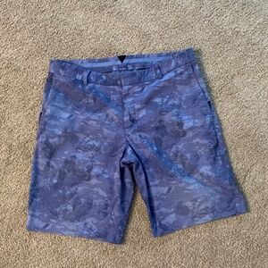 Men's Golf Shorts Nike Tour Performance Hybrid Modern Fit Dry Camo Blue size 34
